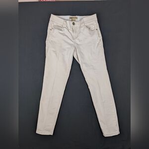 Democracy “Ab” Solution Size 6 Tummy Control Cream / Ivory Colored Jeans Tapered